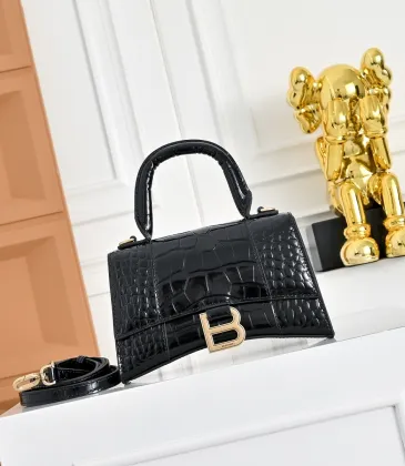 Balenciaga Hourglass Croc Embossed Handbag 19x8x21cm #A64986 Balenciaga Hourglass Croc Embossed Handbag 19x8x21cm #A64986