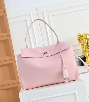 Balenciaga Rodeo Pink Leather Top Handle Bag 35x23x11cm #A64964 Balenciaga Rodeo Pink Leather Top Handle Bag 35x23x11cm #A64964