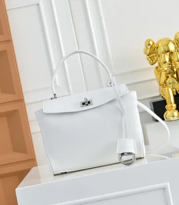 Balenciaga Rodeo Soft Leather Handbag Silver Buckle 35x23x11cm #A64962 Balenciaga Rodeo Soft Leather Handbag Silver Buckle 35x23x11cm #A64962