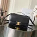 Celine Teen Triomphe Bag shiny calfskin Black/brown #B69112