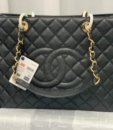 Chanel Black Caviar Gst In Gold Hardware #A49228 Chanel Black Caviar Gst In Gold Hardware #A49228