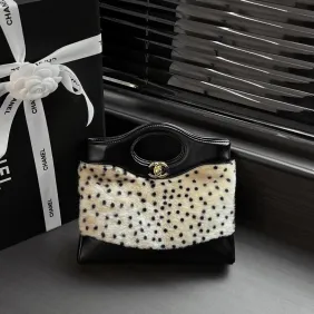 Chanel 31 Bag Leopard Print Calfskin Tote Handbag AS6361 22‑32‑6.5 #B67893