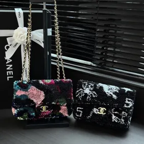 Chanel CF Sequin Flap Chain Shoulder Evening Handbag AS4561 14‑21‑8 #B67897