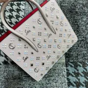 Christian Louboutin Pale Pink Crystal - Studded Handbag With Signature Accents #A52424 Christian Louboutin Pale Pink Crystal - Studded Handbag With Signature Accents #A52424
