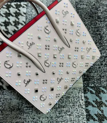 Christian Louboutin Pale Pink Crystal - Studded Handbag With Signature Accents #A52424 Christian Louboutin Pale Pink Crystal - Studded Handbag With Signature Accents #A52424