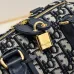 DIOR Blue Oblique Print Fabric Bag #A61246
