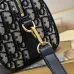DIOR Blue Oblique Print Fabric Bag #A61246