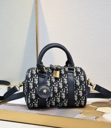 DIOR Blue Oblique Print Fabric Bag #A61246 DIOR Blue Oblique Print Fabric Bag #A61246