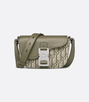 D-ior Olive Green Oblique Pattern Crossbody Bag With Signature Lock Design size:19×13×4cm #A54109 D-ior Olive Green Oblique Pattern Crossbody Bag With Signature Lock Design size:19×13×4cm #A54109