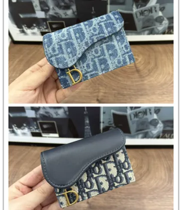 D-ior Mini Card Holders With Signature Oblique Pattern And Gold D - Charm #A50112 D-ior Mini Card Holders With Signature Oblique Pattern And Gold D - Charm #A50112