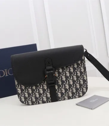 D-ior Oblique Pattern Crossbody Bag With Contrast Leather Flap And Signature Lock Description #A50082 D-ior Oblique Pattern Crossbody Bag With Contrast Leather Flap And Signature Lock Description #A50082