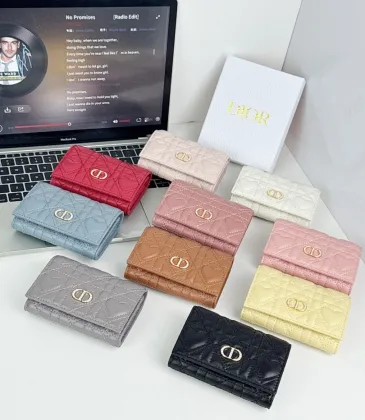 Dior Caro Glycine Wallet S4206 Grey 11x2.5x7.5cm #A62935 Dior Caro Glycine Wallet S4206 Grey 11x2.5x7.5cm #A62935