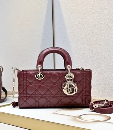 D-ior Lady D-Joy Handbag Wine #A57295 D-ior Lady D-Joy Handbag Wine #A57295