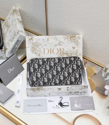 D-ior Zip - Around Wallet In Signature Oblique Pattern With Luxurious Packaging #A50109 D-ior Zip - Around Wallet In Signature Oblique Pattern With Luxurious Packaging #A50109