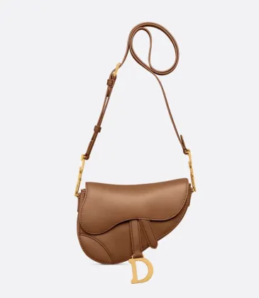 D-ior Saddle Bag In Brown Leather With Gold - Toned Hardware For Timeless Elegance #A50305 D-ior Saddle Bag In Brown Leather With Gold - Toned Hardware For Timeless Elegance #A50305