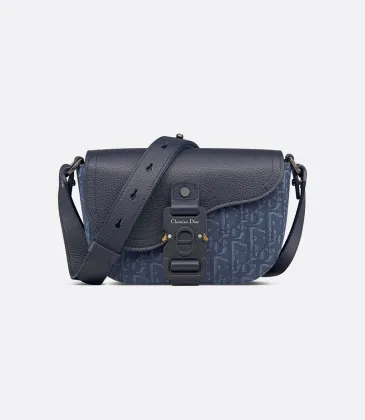 D-ior Blue Denim Oblique Pattern Crossbody Bag With Leather Accents size:19×13×4cm #A54113 D-ior Blue Denim Oblique Pattern Crossbody Bag With Leather Accents size:19×13×4cm #A54113