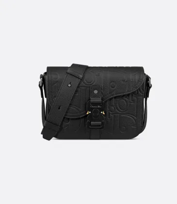 Black D-ior Messenger Bag With Embossed Patterns For Fashion Forward Looks size:23×18×6cm #A54116 Black D-ior Messenger Bag With Embossed Patterns For Fashion Forward Looks size:23×18×6cm #A54116