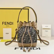 Fendi Roma Bucket Bag With Signature FF Pattern Drawstring Closure And Versatile Straps size:10×12×18cm #A54315 Fendi Roma Bucket Bag With Signature FF Pattern Drawstring Closure And Versatile Straps size:10×12×18cm #A54315