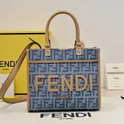 Fendi Roma Denim Tote Bag With Signature FF Pattern And Top Handles For Luxury Style Style size:24×12×23cm #A54312 Fendi Roma Denim Tote Bag With Signature FF Pattern And Top Handles For Luxury Style Style size:24×12×23cm #A54312