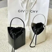 Givenchy Two Tone Leather Bucket Bags With Drawstring Closure #A52345 Givenchy Two Tone Leather Bucket Bags With Drawstring Closure #A52345