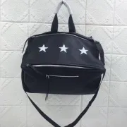 Givenchy Black Leather Star Embellished Multi Zip Tote Bag #A52354 Givenchy Black Leather Star Embellished Multi Zip Tote Bag #A52354