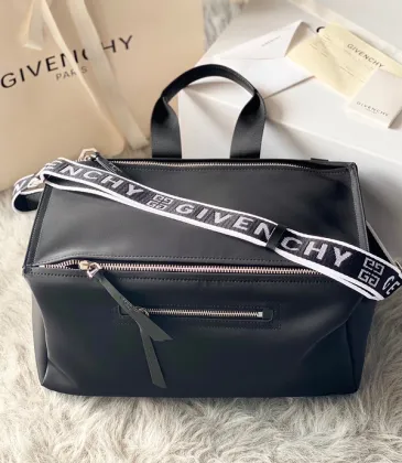 Givenchy Black Leather Top Handle Bag With Logo Webbing Strap #A52352 Givenchy Black Leather Top Handle Bag With Logo Webbing Strap #A52352