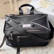 Givenchy Black Nylon Structured Bag With Contrast Detailing And Logo Plaque #A52353 Givenchy Black Nylon Structured Bag With Contrast Detailing And Logo Plaque #A52353
