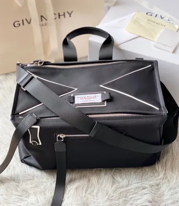 Givenchy Black Nylon Structured Bag With Contrast Detailing And Logo Plaque #A52353 Givenchy Black Nylon Structured Bag With Contrast Detailing And Logo Plaque #A52353