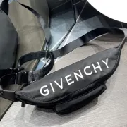 Givenchy Black Nylon Logo Emblazoned Waist Bag #A52350 Givenchy Black Nylon Logo Emblazoned Waist Bag #A52350