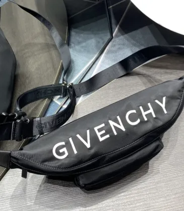 Givenchy Black Nylon Logo Emblazoned Waist Bag #A52350 Givenchy Black Nylon Logo Emblazoned Waist Bag #A52350
