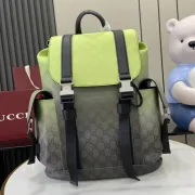 Gucci Chroma Gradient GG Supreme Canvas Backpack with Lime Green Flap and Silver-Tone Hardware 792080 #A58351 Gucci Chroma Gradient GG Supreme Canvas Backpack with Lime Green Flap and Silver-Tone Hardware 792080 #A58351