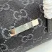 Gucci GG Black Denim Boston Crossbody Bag 875811 20×12×11CM #B67921