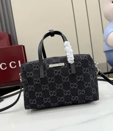 Gucci GG Black Denim Boston Crossbody Bag 875811 20×12×11CM #B67921