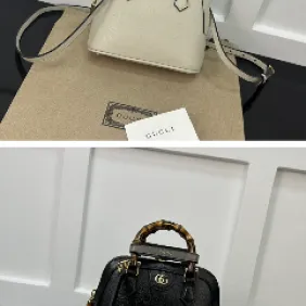 Brand G Leather Bamboo Top Handle Handbag 715775 | W20×H16×D8.5cm #B69312