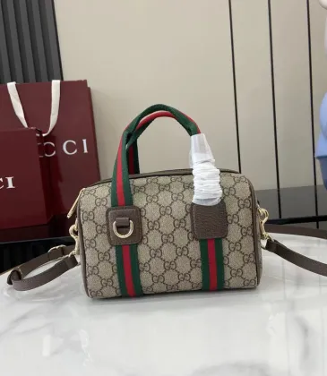 Gucci - Inspired Mini Boston Bag with Signature Web Stripe and GG Monogram size:20×13×13cm #A53848 Gucci - Inspired Mini Boston Bag with Signature Web Stripe and GG Monogram size:20×13×13cm #A53848
