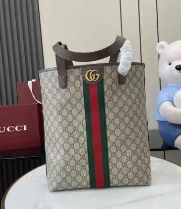 Gucci Tote Bag With Signature GG Canvas Web Stripe And Double G Logo size:30×36×12.5cm #A53843 Gucci Tote Bag With Signature GG Canvas Web Stripe And Double G Logo size:30×36×12.5cm #A53843