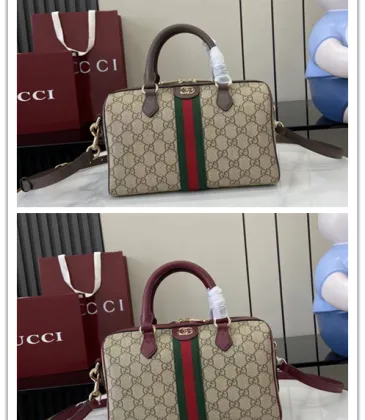 Gucci GG Supreme Canvas Boston Bag With Web Stripe And Top Handles size:25×17×14cm #A53744 Gucci GG Supreme Canvas Boston Bag With Web Stripe And Top Handles size:25×17×14cm #A53744