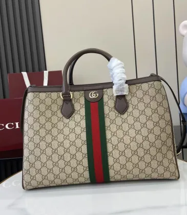 Gucci Beige GG Supreme Web Stripe Top Handle Bag Iconic Luxury Tote size:39×27×17cm #A54119 Gucci Beige GG Supreme Web Stripe Top Handle Bag Iconic Luxury Tote size:39×27×17cm #A54119