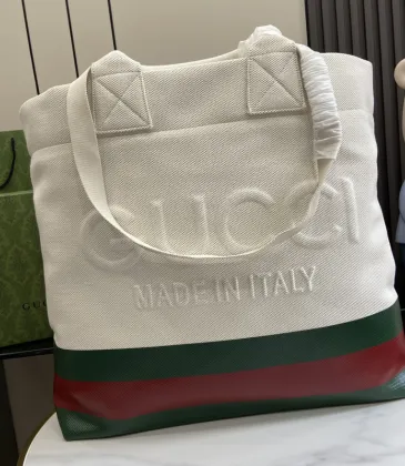 Gucci Embroidered Canvas Tote Bag With Web Stripe And Italian Craftsmanship #A52611 Gucci Embroidered Canvas Tote Bag With Web Stripe And Italian Craftsmanship #A52611