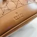 Gucci A002GW Perforated Leather Bucket Bag Drawstring Gold Hardware 20.5cm #B67270