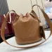 Gucci A002GW Perforated Leather Bucket Bag Drawstring Gold Hardware 20.5cm #B67270