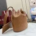 Gucci A002GW Perforated Leather Bucket Bag Drawstring Gold Hardware 20.5cm #B67270