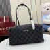 Gucci GG Black Denim Shoulder Handbag 875228 29×14×15CM #B67920