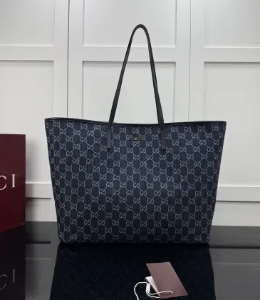 Gucci GG Denim Canvas Large Tote Shoulder Bag 38×29.5×13cm #A65011 Gucci GG Denim Canvas Large Tote Shoulder Bag 38×29.5×13cm #A65011
