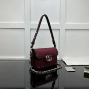 Gucci Red GG Canvas Shoulder Bag With Interlocking G Hardware #A50998 Gucci Red GG Canvas Shoulder Bag With Interlocking G Hardware #A50998
