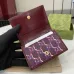 Gucci 795044 GG Pattern Compact Wallet in Red PVC 10x7x3cm #A61865