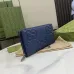 Gucci GG Marmont Full-Zip Wallet – Olive Green Pebbled Leather with Embossed GG Logo #A58785