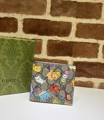 Gucci GG Supreme Animal Print Bifold Wallet 11×9cm #A65014 Gucci GG Supreme Animal Print Bifold Wallet 11×9cm #A65014