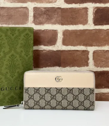 Gucci GG Supreme Leather Trim Zip Around Wallet 19.5×11×3cm #A65012 Gucci GG Supreme Leather Trim Zip Around Wallet 19.5×11×3cm #A65012