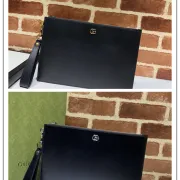 Gucci Leather Clutch Bags With Signature Double - G Hardware size:30×20cm #A53674 Gucci Leather Clutch Bags With Signature Double - G Hardware size:30×20cm #A53674
